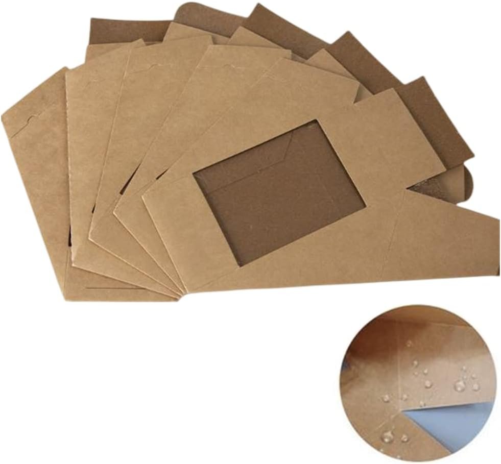 Caja de papel para sándwiches ecológica con ventana, 50 piezas para servicio de comida para llevar, ideal para panaderías y restaurantes, con logo personalizado, calidad de fábrica. Caja de papel para sándwiches ecológica con ventana, 50 piezas para servicio de comida para llevar, ideal para panaderías y restaurantes, con logo personalizado, calidad de fábrica.