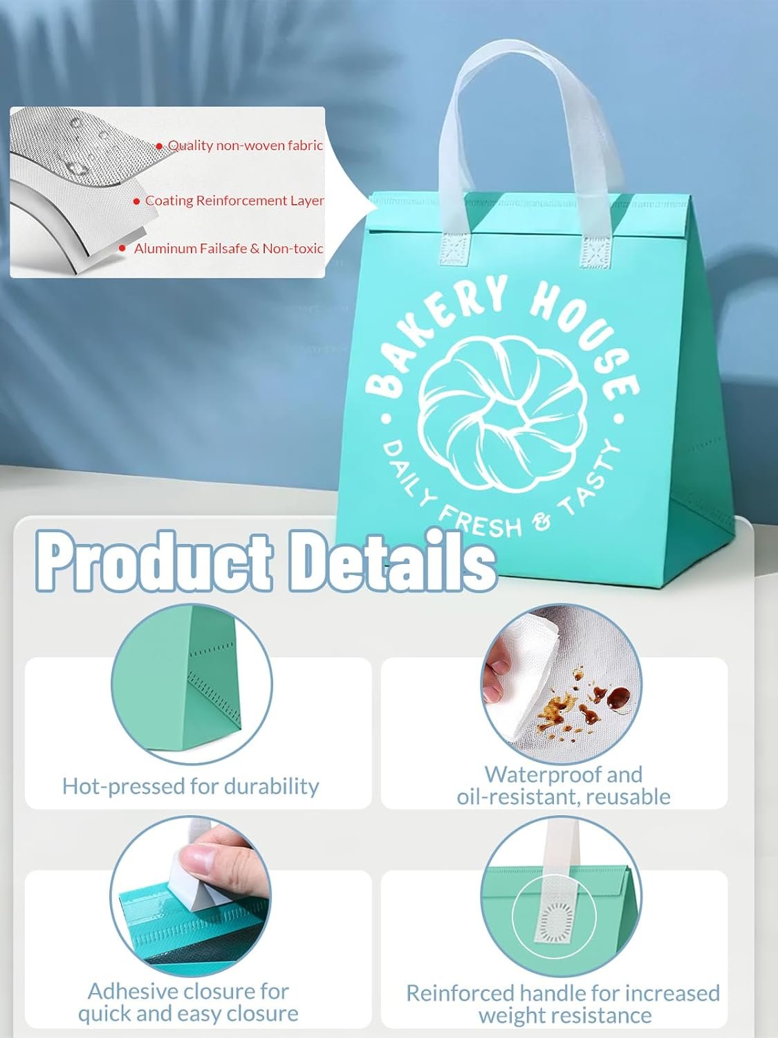 Bolsas Térmicas Personalizadas con Logo para Comida para Llevar, Bolsa de Entrega Personalizada de Marca Blanca, Proveedor de 100 Piezas Reutilizables para Bebidas Calientes y Frías Bolsas Térmicas Personalizadas con Logo para Comida para Llevar, Bolsa de Entrega Personalizada de Marca Blanca, Proveedor de 100 Piezas Reutilizables para Bebidas Calientes y Frías