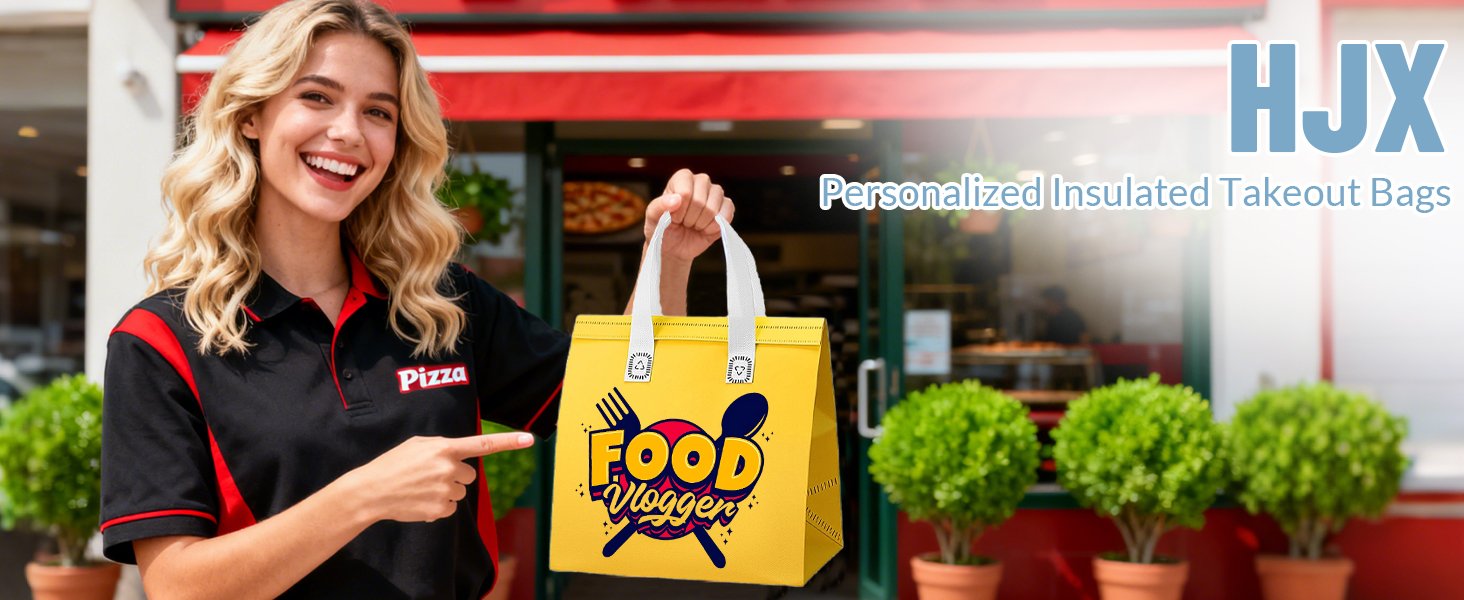 Bolsas Térmicas Personalizadas con Logo para Comida para Llevar, Bolsa de Entrega Personalizada de Marca Blanca, Proveedor de 100 Piezas Reutilizables para Bebidas Calientes y Frías Bolsas Térmicas Personalizadas con Logo para Comida para Llevar, Bolsa de Entrega Personalizada de Marca Blanca, Proveedor de 100 Piezas Reutilizables para Bebidas Calientes y Frías