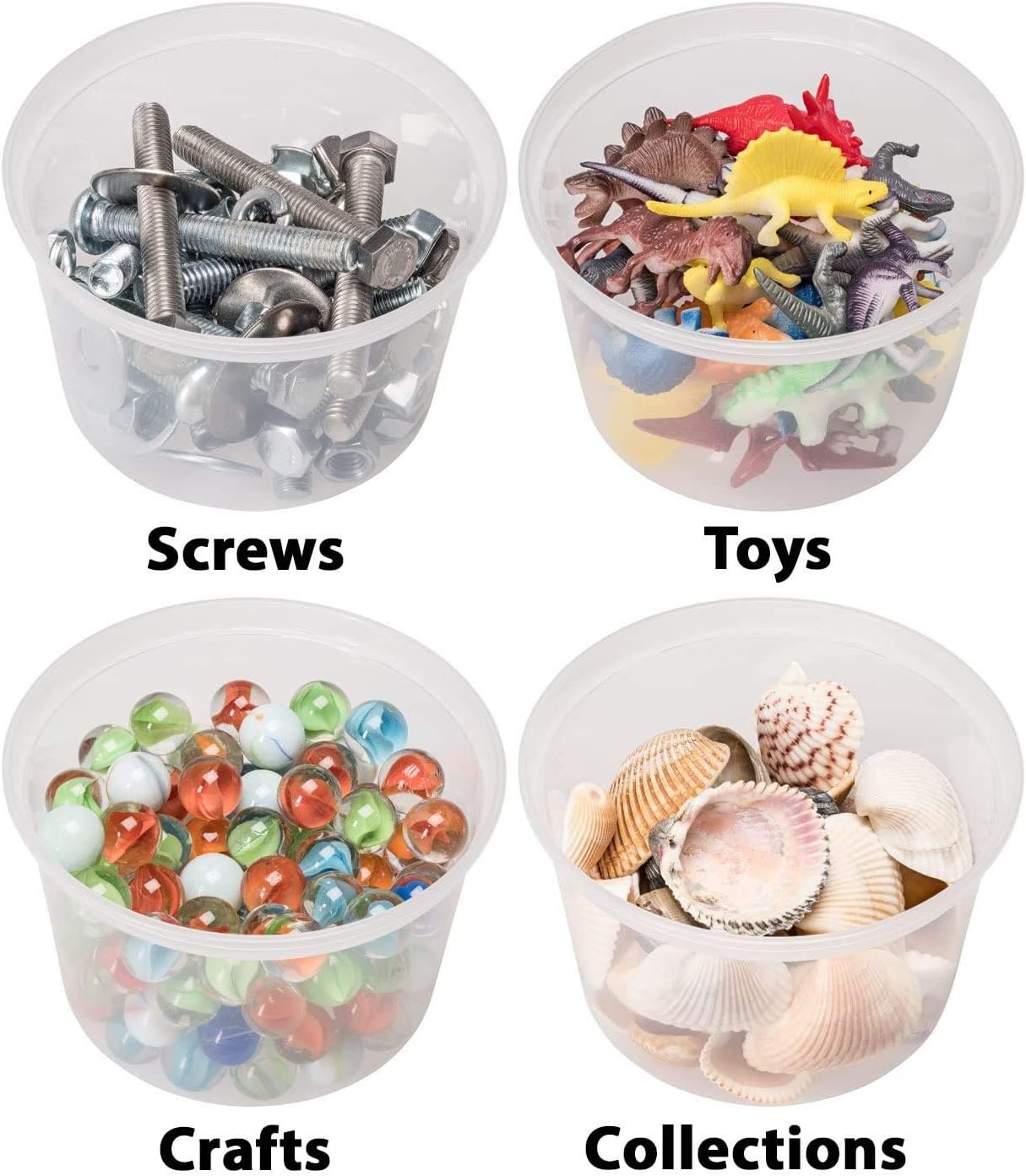 Contenedores Deli con tapas a prueba de fugas - 40 piezas BPA libre, aptos para microondas y de calidad premium, ideales para el almacenamiento de alimentos (16 oz.) - Marca blanca del proveedor, seguros para congelador y lavavajillas. Contenedores Deli con tapas a prueba de fugas - 40 piezas BPA libre, aptos para microondas y de calidad premium, ideales para el almacenamiento de alimentos (16 oz.) - Marca blanca del proveedor, seguros para congelador y lavavajillas.