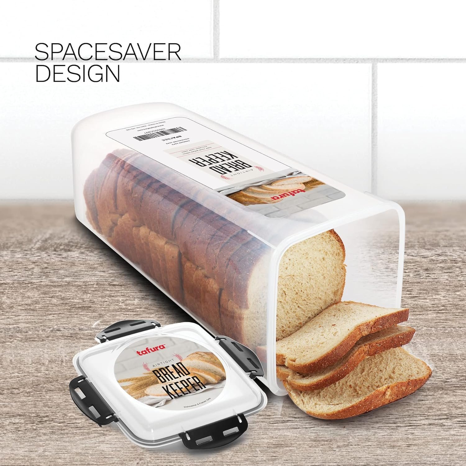 Contenedor de Pan - 2 Pack 5 Litros BPA Libre, Caja para Pan Casero y Productos Horneados con Tapa Negra Hermética, Proveedor de Marca Blanca y Logo Personalizado Contenedor de Pan - 2 Pack 5 Litros BPA Libre, Caja para Pan Casero y Productos Horneados con Tapa Negra Hermética, Proveedor de Marca Blanca y Logo Personalizado