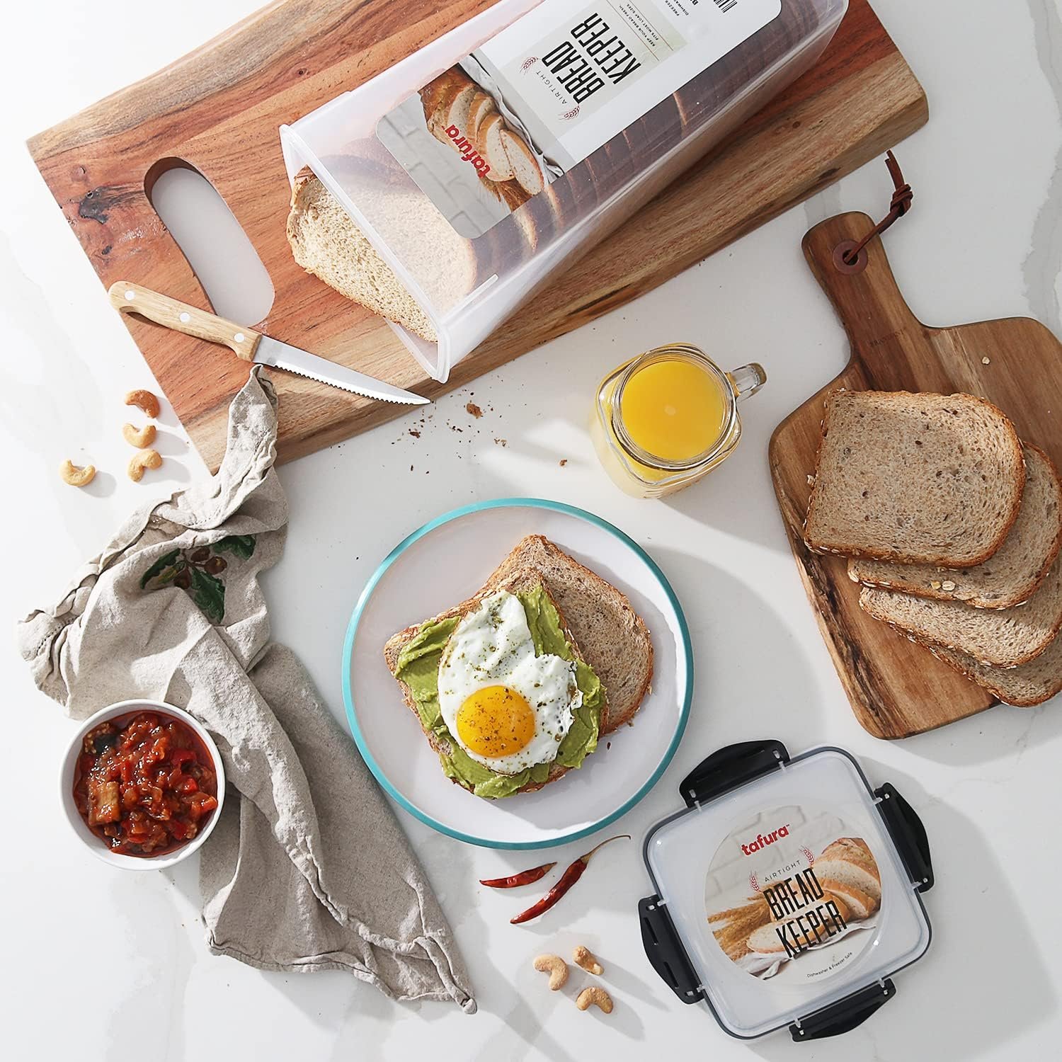 Contenedor de Pan - 2 Pack 5 Litros BPA Libre, Caja para Pan Casero y Productos Horneados con Tapa Negra Hermética, Proveedor de Marca Blanca y Logo Personalizado Contenedor de Pan - 2 Pack 5 Litros BPA Libre, Caja para Pan Casero y Productos Horneados con Tapa Negra Hermética, Proveedor de Marca Blanca y Logo Personalizado