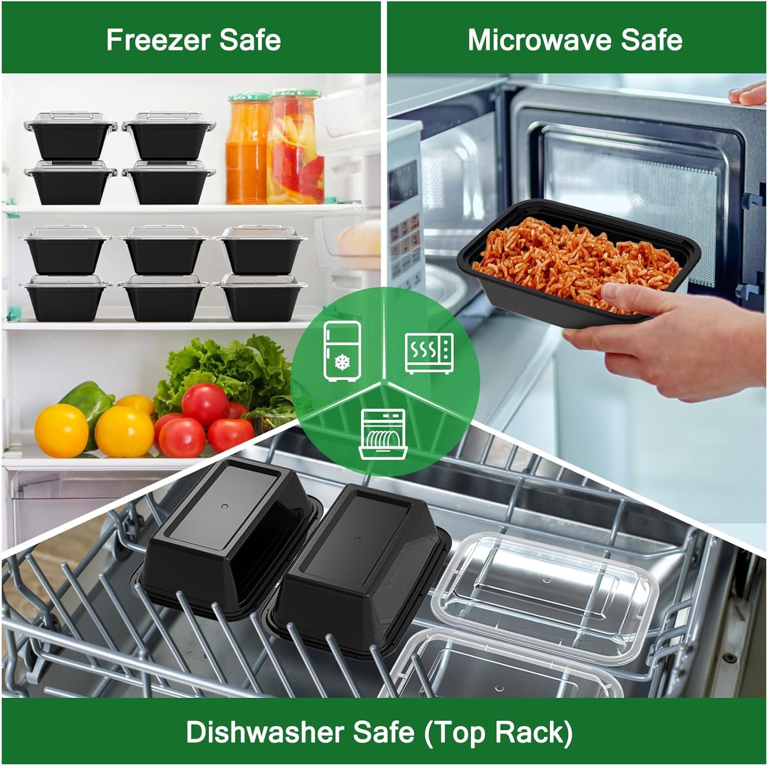 Logo Personalizado 50 Pack (100 piezas) de recipientes para comidas de 24 oz, reutilizables con tapas, resistentes y herméticos, seguros para alimentos, aptos para microondas, congelador y lavavajillas, Marca Blanca de almacenamiento de alimentos, Proveedor especializado. Logo Personalizado 50 Pack (100 piezas) de recipientes para comidas de 24 oz, reutilizables con tapas, resistentes y herméticos, seguros para alimentos, aptos para microondas, congelador y lavavajillas, Marca Blanca de almacenamiento de alimentos, Proveedor especializado.