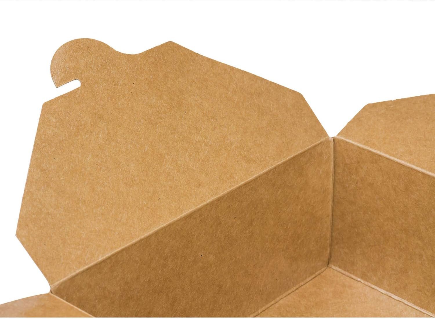 Logo Personalizado Cajas para Llevar de Papel Resistentes a Fugas y Microondas [48 oz - 300 ct] Apilables y Resistentes a la Grasa | Marca Blanca | Proveedor