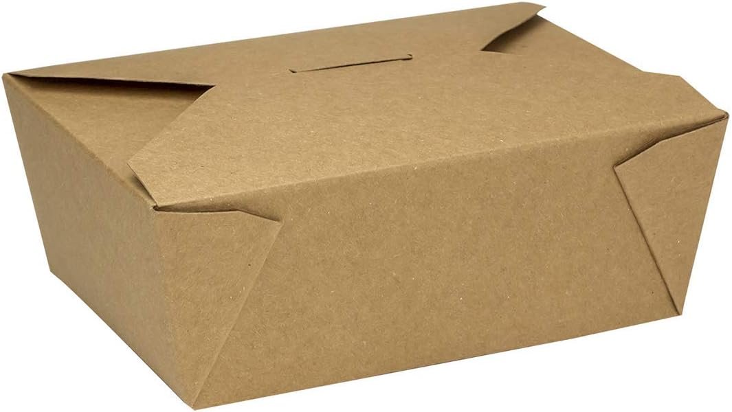 Logo Personalizado Cajas para Llevar de Papel Resistentes a Fugas y Microondas [48 oz - 300 ct] Apilables y Resistentes a la Grasa | Marca Blanca | Proveedor