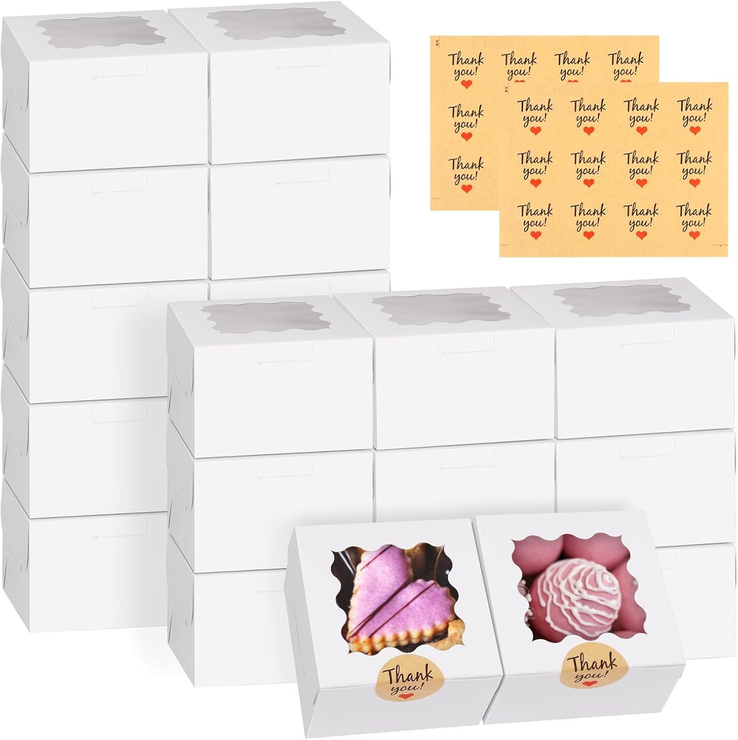 Caja para galletas blanca con logo personalizado, 24 unidades de 4x4x2.5 pulgadas, ideal para mini pasteles, postres, donas, macarons, fresas, bombones; marca blanca de excelente calidad, proveedor confiable. Caja para galletas blanca con logo personalizado, 24 unidades de 4x4x2.5 pulgadas, ideal para mini pasteles, postres, donas, macarons, fresas, bombones; marca blanca de excelente calidad, proveedor confiable.