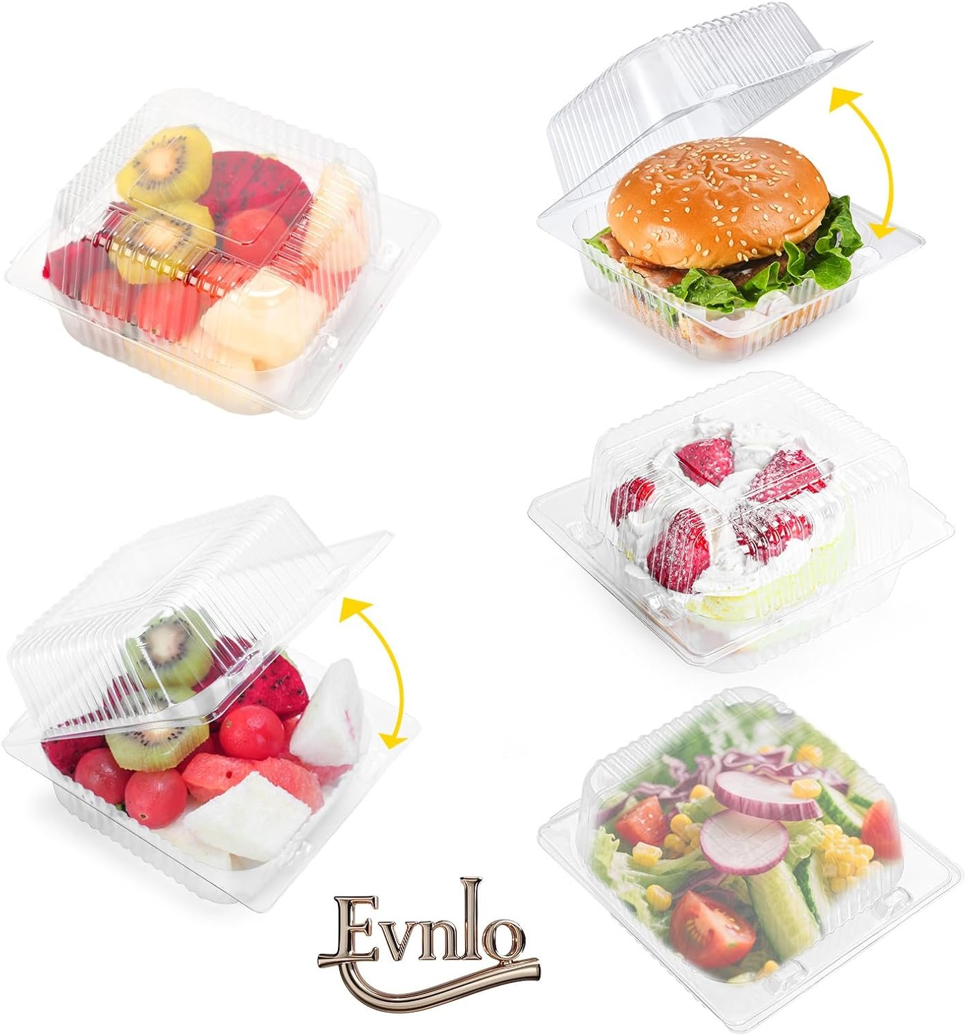 Logo Personalizado Contenedores Plásticos Transparentes de 100 Unidades con Tapas para Alimentos, Cajas Clamshell Desechables Reforzadas para Porciones de Pastel, Postre, Hamburguesa, Ensalada, Pastelería, Frutas y Platos para Llevar Proveedor. Logo Personalizado Contenedores Plásticos Transparentes de 100 Unidades con Tapas para Alimentos, Cajas Clamshell Desechables Reforzadas para Porciones de Pastel, Postre, Hamburguesa, Ensalada, Pastelería, Frutas y Platos para Llevar Proveedor.