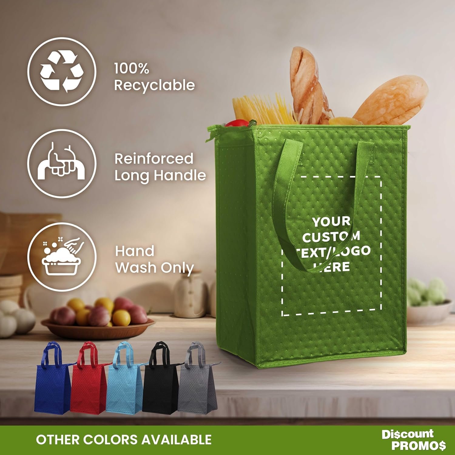 Logo Personalizado Mochilas Térmicas con Cierre, Set de 10/50/100, Pack Personalizado Ideal para Trabajo, Viajes y Eventos al Aire Libre - Fábrica de Bolsa en Color Verde Lima Logo Personalizado Mochilas Térmicas con Cierre, Set de 10/50/100, Pack Personalizado Ideal para Trabajo, Viajes y Eventos al Aire Libre - Fábrica de Bolsa en Color Verde Lima