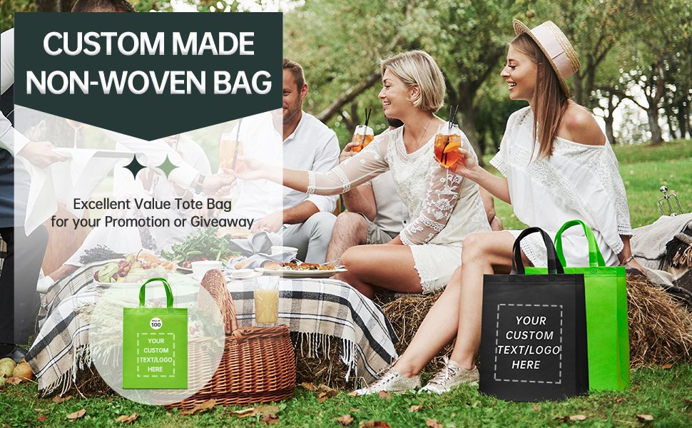 Bolsas Tote Personalizadas con Logo - 100 Ideales para Actividades Comerciales, Compras y Eventos Corporativos, Proveedor de Alta Calidad