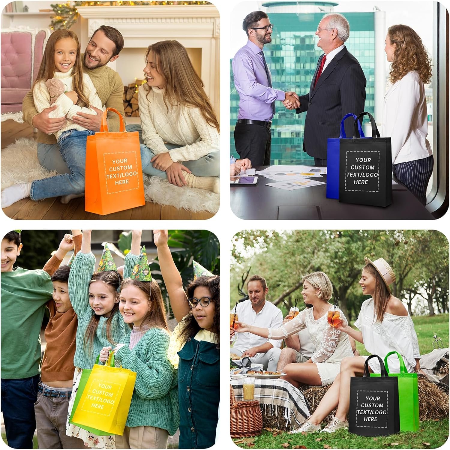 Bolsas Tote Personalizadas con Logo - 100 Ideales para Actividades Comerciales, Compras y Eventos Corporativos, Proveedor de Alta Calidad