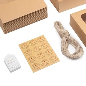 Caja de galletas con ventana de 24 piezas para regalos de papel, ideales para empaques de galletas, cupcakes, donuts y pasteles. Personaliza con tu logo y opta por nuestra marca blanca en dimensiones de 9 x 6,3 x 3 pulgadas, todo proveniente de nuestra fábrica.