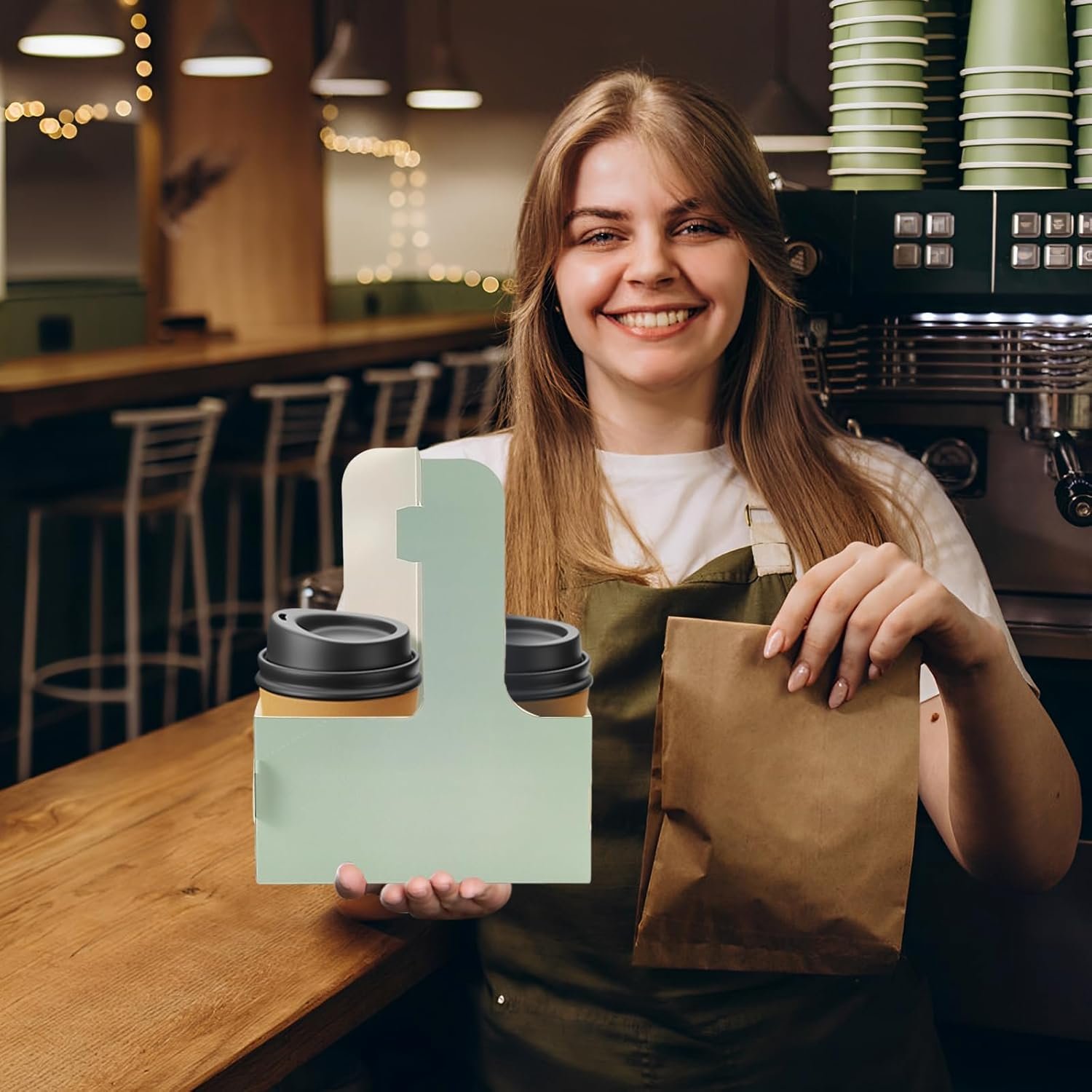 Logo Personalizado para Transportar Bebidas, Soporte de Cartón Verde para 15 Tazas con Asa, portavasos para Bebidas Calientes o Frías, Ideal para Delivery y Comida para Llevar, Fabricante Proveedor de Portatazas. Logo Personalizado para Transportar Bebidas, Soporte de Cartón Verde para 15 Tazas con Asa, portavasos para Bebidas Calientes o Frías, Ideal para Delivery y Comida para Llevar, Fabricante Proveedor de Portatazas.