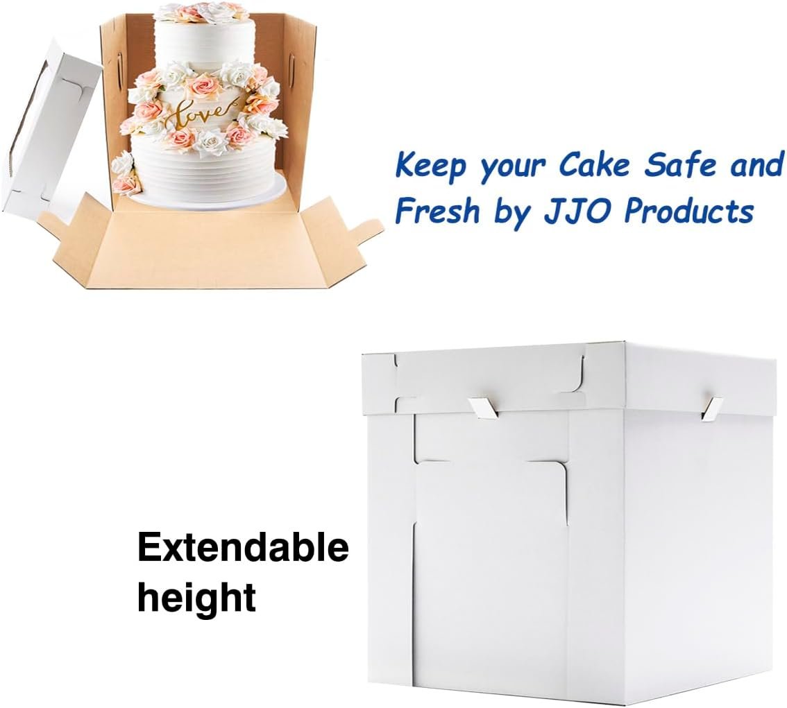 Caja de pastel alta con ventana, 6 paquetes de 12x12x12 pulgadas, ideal para tortas de pisos, con logo personalizado, resistente y desechable, proveedor de envases para pasteles. Caja de pastel alta con ventana, 6 paquetes de 12x12x12 pulgadas, ideal para tortas de pisos, con logo personalizado, resistente y desechable, proveedor de envases para pasteles.