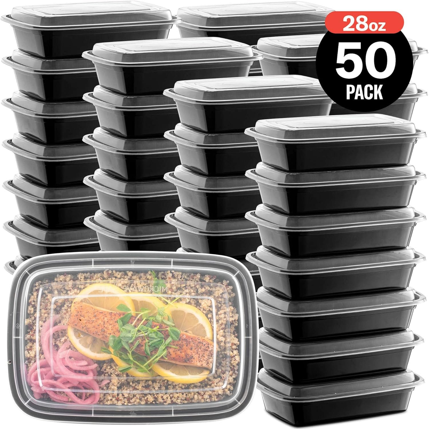 Logo Personalizado de 50 Envases Reutilizables para Preparación de Comidas, Aptos para Microondas, Almacenamiento de Alimentos con Tapa, 28 oz - Caja de Almuerzo para Llevar de Un Compartimento, Libre de BPA - Fábrica Proveedores de Diseño a Medida, Apto para Lavavajillas y Congelador Logo Personalizado de 50 Envases Reutilizables para Preparación de Comidas, Aptos para Microondas, Almacenamiento de Alimentos con Tapa, 28 oz - Caja de Almuerzo para Llevar de Un Compartimento, Libre de BPA - Fábrica Proveedores de Diseño a Medida, Apto para Lavavajillas y Congelador