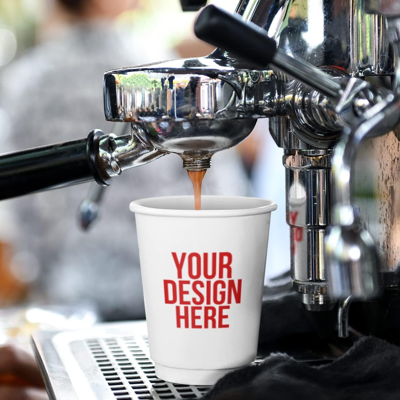 Tazas con Logo Personalizado – Vasos de papel personalizados para bebidas calientes y frías – Tazas para tiendas, oficinas y negocios – Tazas personalizadas y resistentes con logotipo (50 unidades de 12oz) de Proveedor.