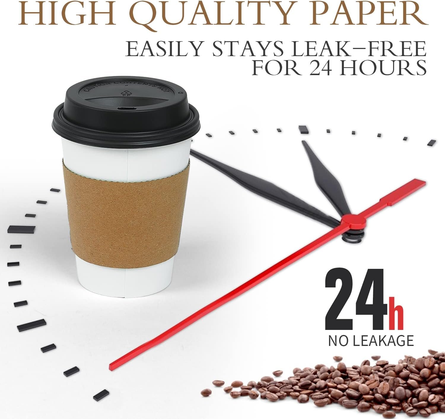 Tazas de papel desechables gruesas de 12 oz para café caliente con tapa y manguito, Logo Personalizado, ideales para café para llevar, chocolate caliente y suministros de cafetería, Fabricante.