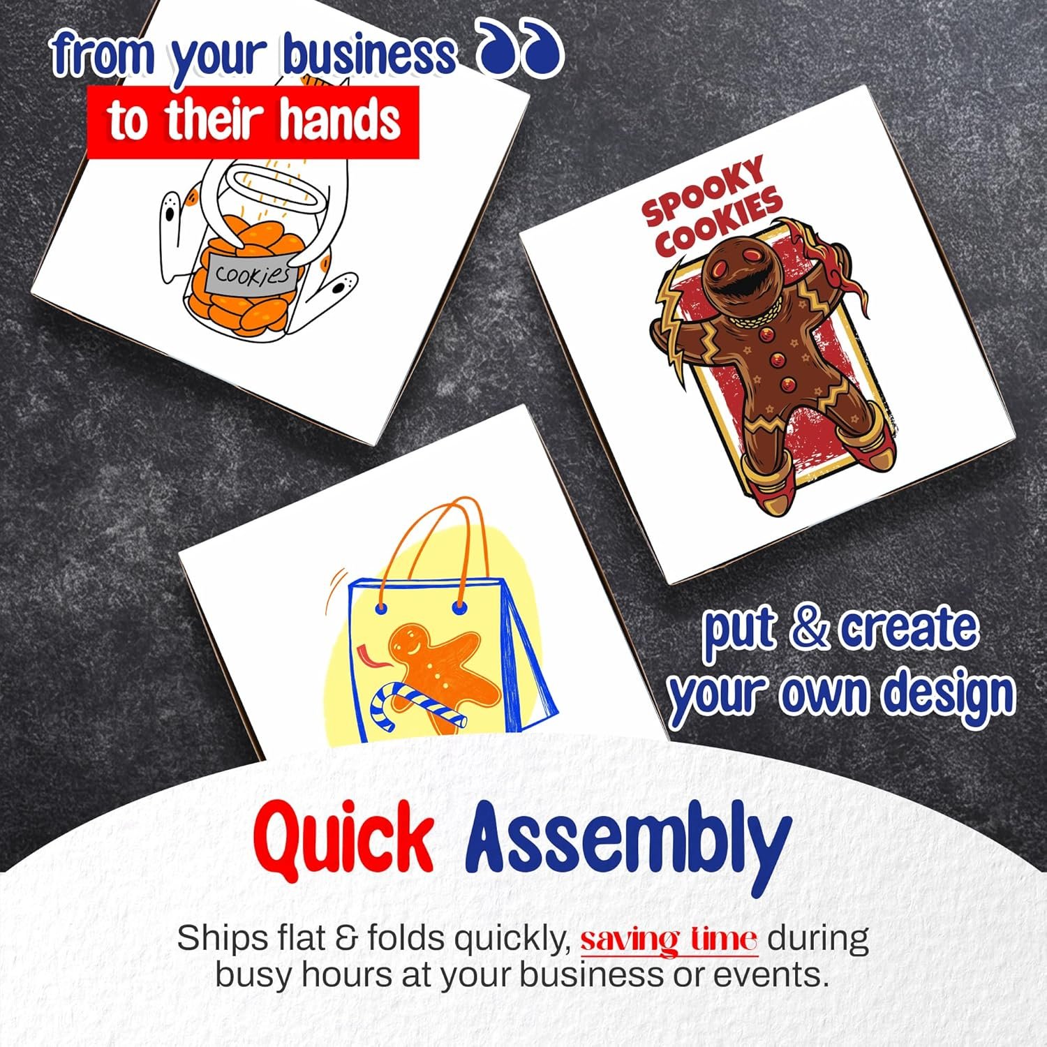 Caja de Panadería con Logo Personalizado - Cajas Blancas Personalizables para Pasteles, Galletas y Tartas de 9