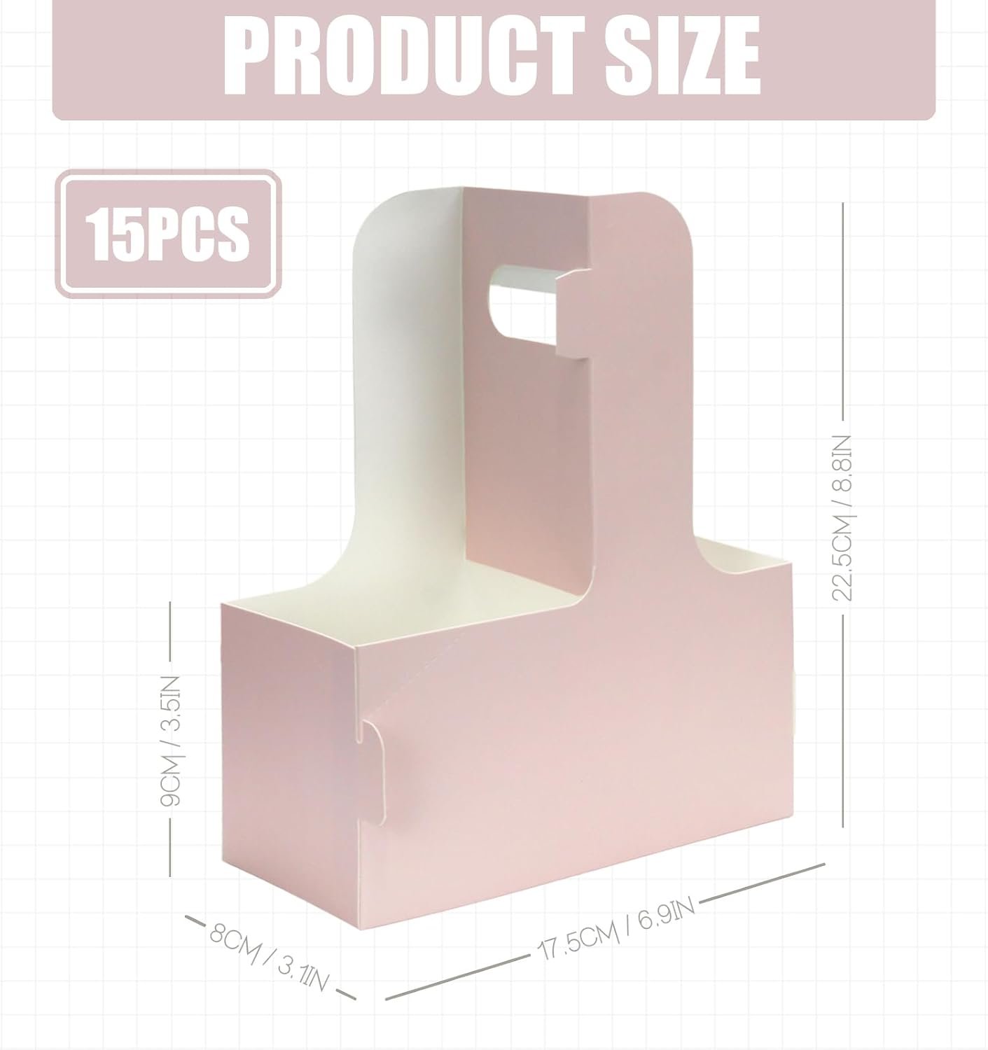 Logo Personalizado Portavasos Desechable de 2 Tazas, Soporte de Cartón Rosa para Bebidas Calientes o Frías, 15 Contenedores para Café, Entregas de Comida, Marca Blanca, Proveedor de Soluciones de Embalaje.