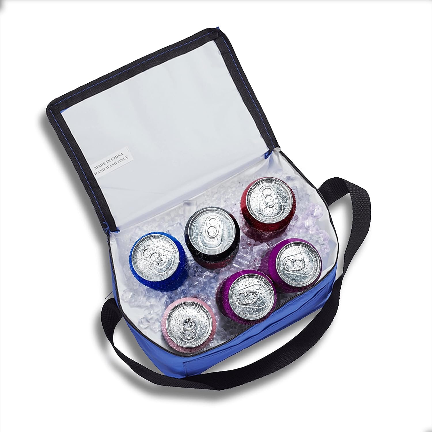 Logo Personalizado Set de 10/50/100 Bolsas de Almuerzo Pequeñas, Pack Personalizado al por Mayor - Aisladas, Capacidad para 6 Latas, Ideal para Oficina, Picnic, Playa - Proveedor Azul Logo Personalizado Set de 10/50/100 Bolsas de Almuerzo Pequeñas, Pack Personalizado al por Mayor - Aisladas, Capacidad para 6 Latas, Ideal para Oficina, Picnic, Playa - Proveedor Azul