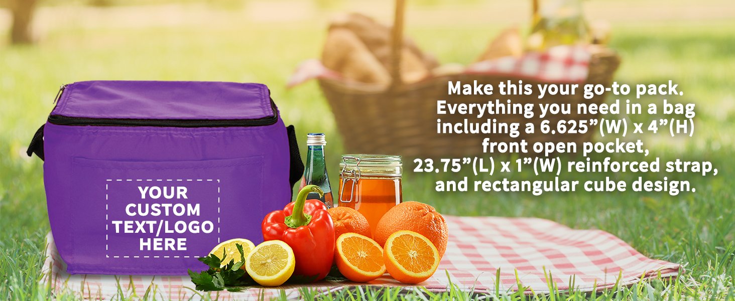 Logo Personalizado Set de 10/50/100 Bolsas de Almuerzo Pequeñas, Pack Personalizado al por Mayor - Aisladas, Capacidad para 6 Latas, Ideal para Oficina, Picnic, Playa - Proveedor Azul Logo Personalizado Set de 10/50/100 Bolsas de Almuerzo Pequeñas, Pack Personalizado al por Mayor - Aisladas, Capacidad para 6 Latas, Ideal para Oficina, Picnic, Playa - Proveedor Azul