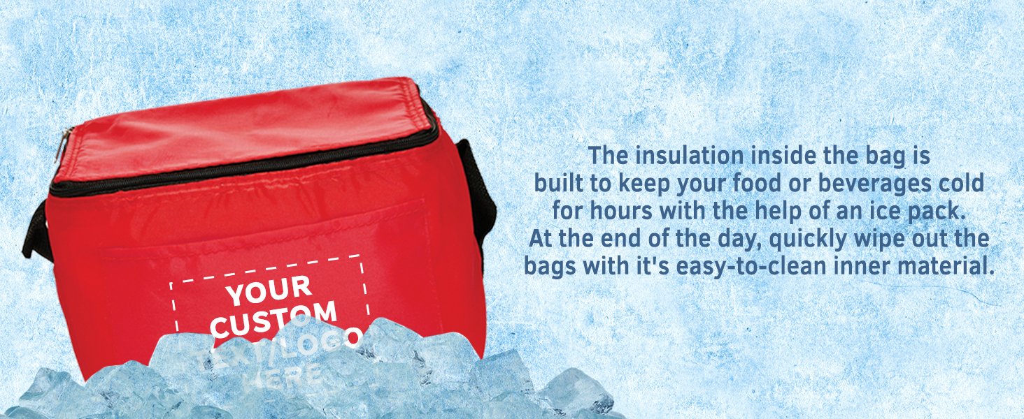 Logo Personalizado Set de 10/50/100 Bolsas de Almuerzo Pequeñas, Pack Personalizado al por Mayor - Aisladas, Capacidad para 6 Latas, Ideal para Oficina, Picnic, Playa - Proveedor Azul Logo Personalizado Set de 10/50/100 Bolsas de Almuerzo Pequeñas, Pack Personalizado al por Mayor - Aisladas, Capacidad para 6 Latas, Ideal para Oficina, Picnic, Playa - Proveedor Azul