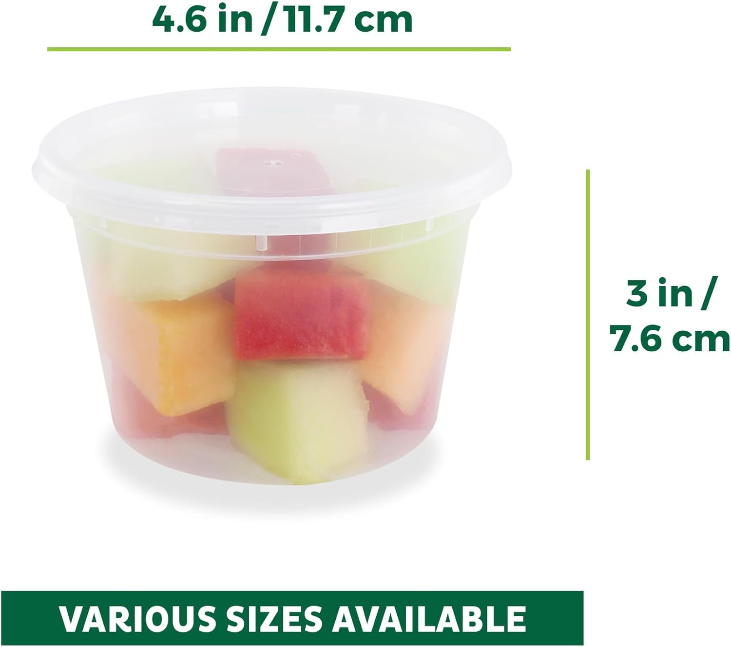 Logo Personalizado Contenedores de Almacenamiento de Alimentos [50 Set] 16 oz Contenedores Plásticos Deli con Tapa, Grasa, Sopa, Contenedores para Preparación de Comidas | A Prueba de Fugas | Apto para Microondas/Lavavajillas/Conservador | Marca Blanca | Proveedor