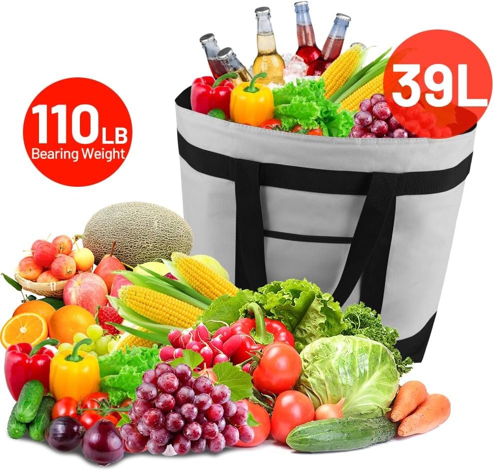 Logo Personalizado Bolsa Térmica Aislante para Entrega de Comida 39L, Tote de Catering Resistente con Cierre, Bolsa de Transporte a Prueba de Fugas para Restaurante y Conductores Profesionales, Fabricante.