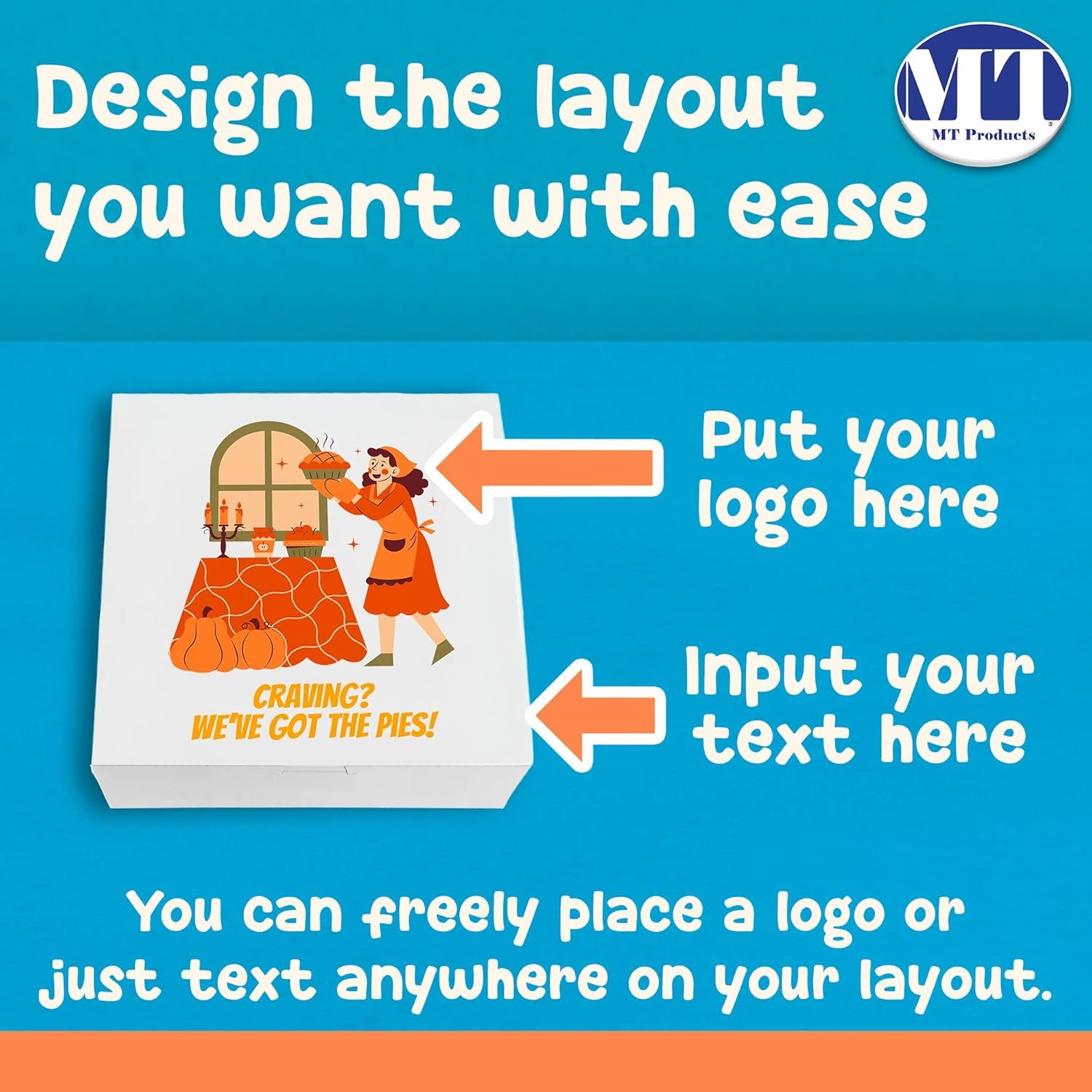 Cajas de Pastelería Personalizadas con Logo - Cajas Blancas Personalizables de 9