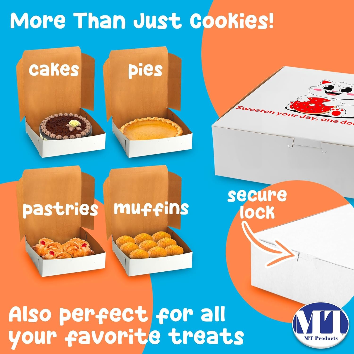 Cajas de Pastelería Personalizadas con Logo - Cajas Blancas Personalizables de 9