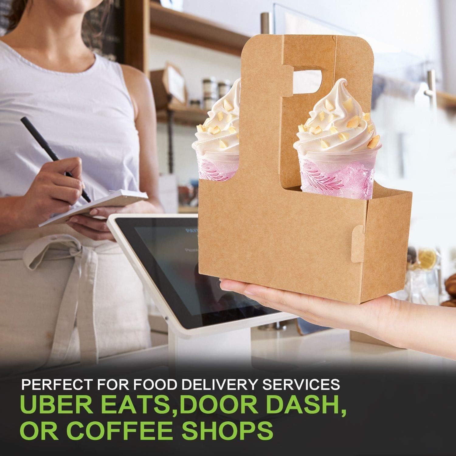 Logo Personalizado Porta Bebidas Kraft de 100 Piezas con Asas - Soporta 2 o 4 Tazas, envases desechables de papel ideales para el delivery de bebidas y alimentos, Fabricante de soluciones a medida. Logo Personalizado Porta Bebidas Kraft de 100 Piezas con Asas - Soporta 2 o 4 Tazas, envases desechables de papel ideales para el delivery de bebidas y alimentos, Fabricante de soluciones a medida.