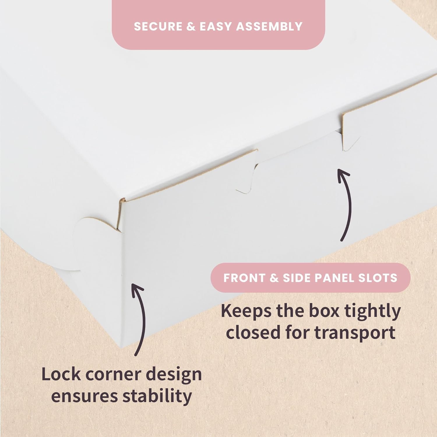 Logo Personalizado para Cajas de Pastelería Reversibles de 6” Clásicas para Pasteles y Galletas, Asegura tu Caja de Panadería con Clips Especiales en el Panel Lateral y un Cierre Frontal, Tamaño 6 x 6 x 3 (Paquete de 50) de Fábrica. Logo Personalizado para Cajas de Pastelería Reversibles de 6” Clásicas para Pasteles y Galletas, Asegura tu Caja de Panadería con Clips Especiales en el Panel Lateral y un Cierre Frontal, Tamaño 6 x 6 x 3 (Paquete de 50) de Fábrica.