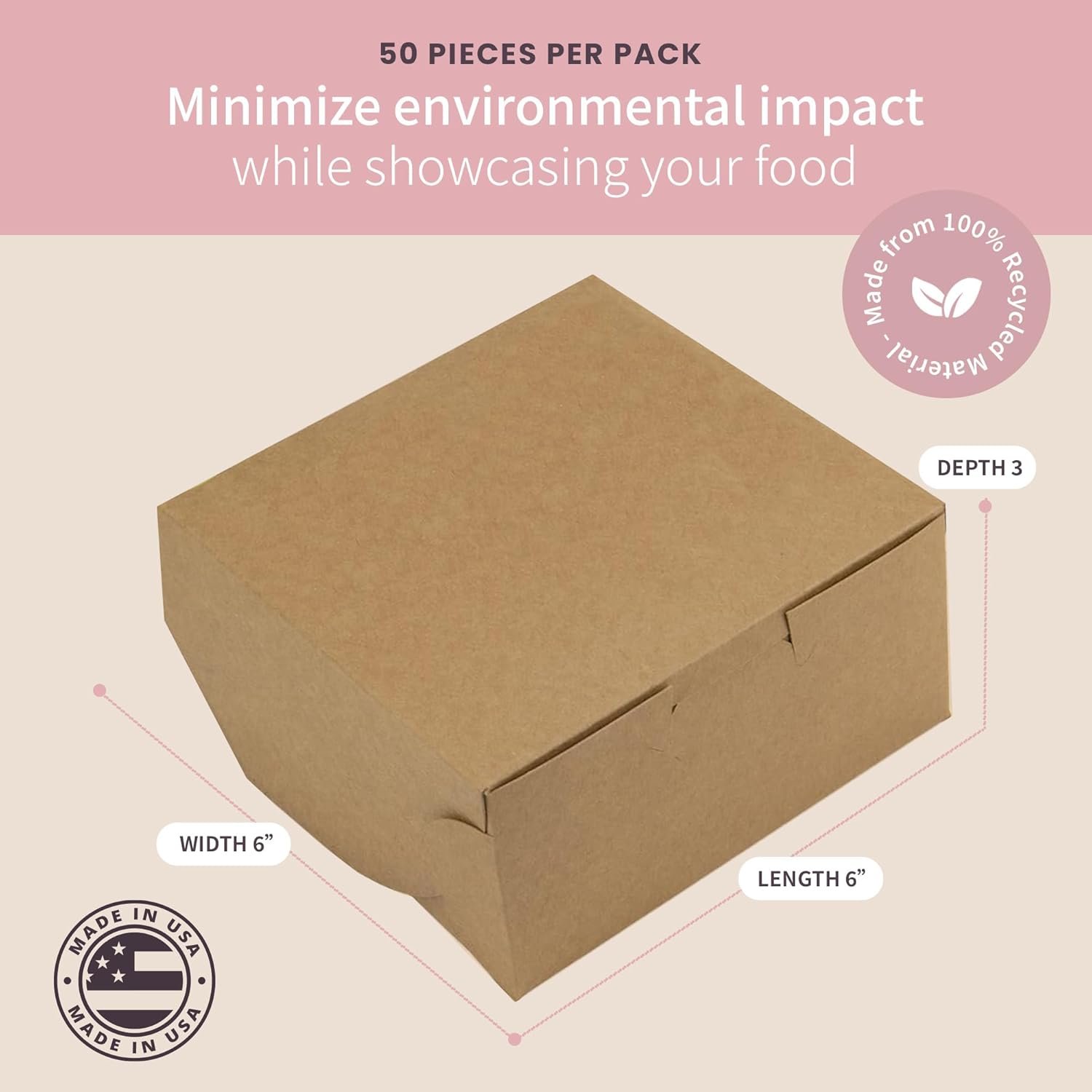 Logo Personalizado para Cajas de Pastelería Reversibles de 6” Clásicas para Pasteles y Galletas, Asegura tu Caja de Panadería con Clips Especiales en el Panel Lateral y un Cierre Frontal, Tamaño 6 x 6 x 3 (Paquete de 50) de Fábrica. Logo Personalizado para Cajas de Pastelería Reversibles de 6” Clásicas para Pasteles y Galletas, Asegura tu Caja de Panadería con Clips Especiales en el Panel Lateral y un Cierre Frontal, Tamaño 6 x 6 x 3 (Paquete de 50) de Fábrica.