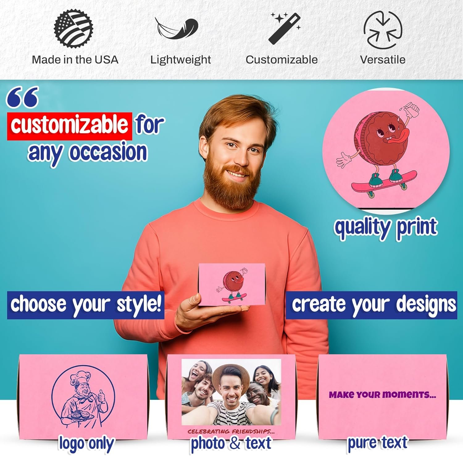 Cajas de Cupcake Personalizadas de 6