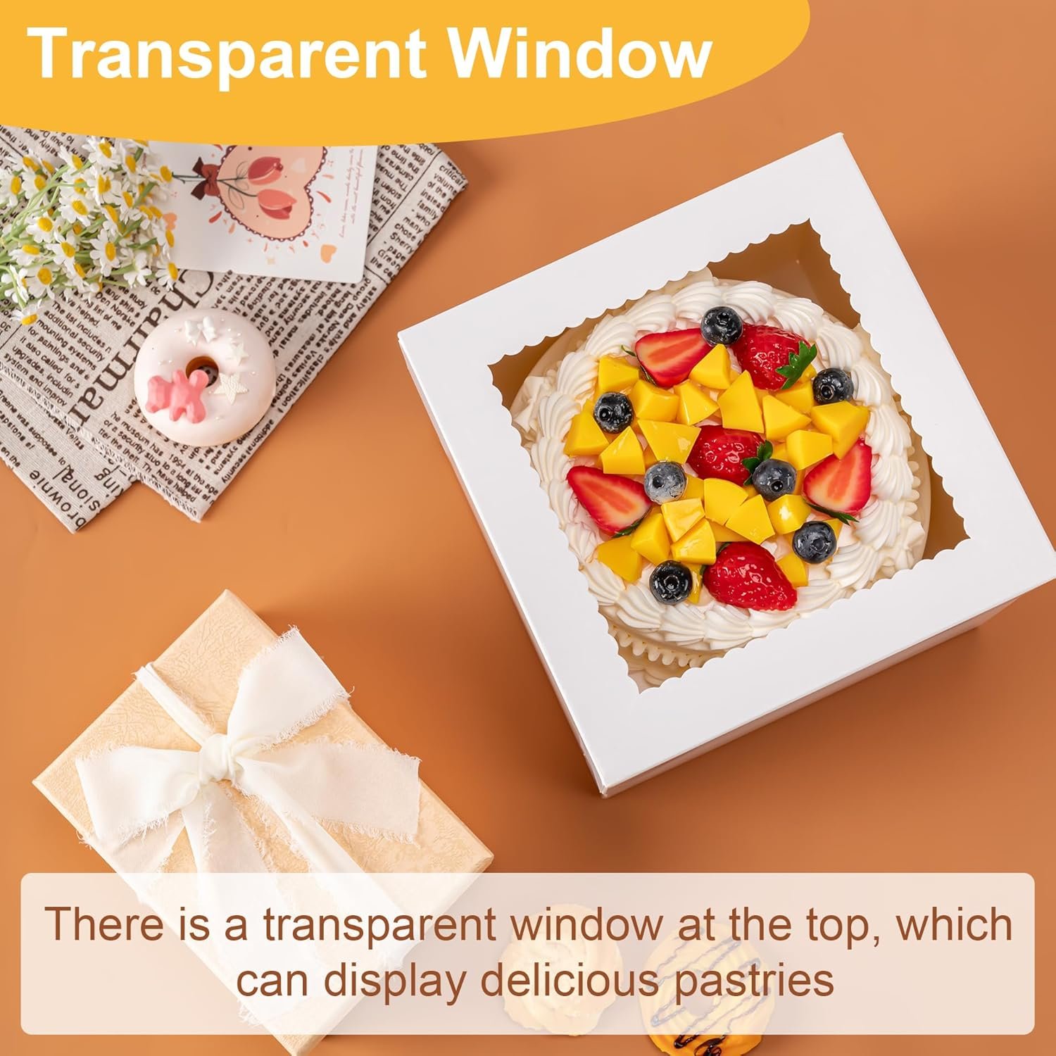 Cajas de pastel desechables 3 pack, ideales para personalizar con logo, dimensiones de 10x10x8 pulgadas, contenedores para el transporte de pasteles con tapa y ventana grande, perfectas para tartas, galletas, cupcakes y pasteles de boda o fiesta, ofrecidas por un proveedor especializado. Cajas de pastel desechables 3 pack, ideales para personalizar con logo, dimensiones de 10x10x8 pulgadas, contenedores para el transporte de pasteles con tapa y ventana grande, perfectas para tartas, galletas, cupcakes y pasteles de boda o fiesta, ofrecidas por un proveedor especializado.