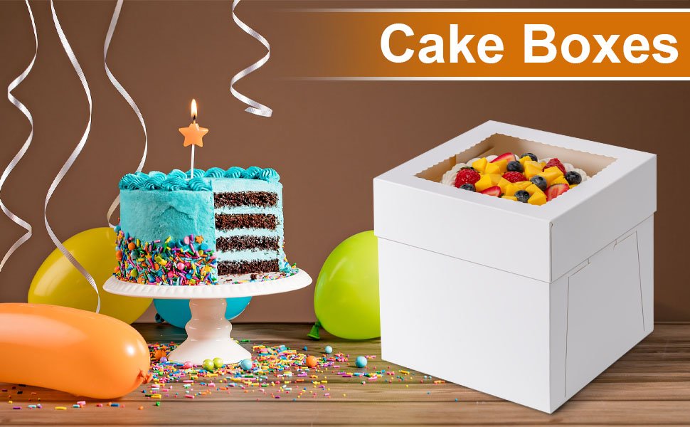 Cajas de pastel desechables 3 pack, ideales para personalizar con logo, dimensiones de 10x10x8 pulgadas, contenedores para el transporte de pasteles con tapa y ventana grande, perfectas para tartas, galletas, cupcakes y pasteles de boda o fiesta, ofrecidas por un proveedor especializado. Cajas de pastel desechables 3 pack, ideales para personalizar con logo, dimensiones de 10x10x8 pulgadas, contenedores para el transporte de pasteles con tapa y ventana grande, perfectas para tartas, galletas, cupcakes y pasteles de boda o fiesta, ofrecidas por un proveedor especializado.