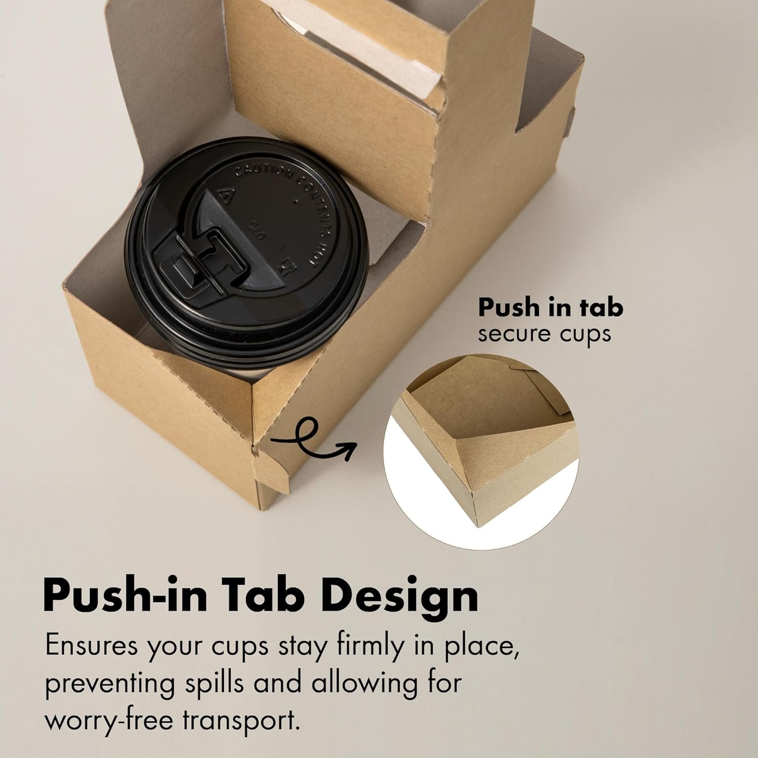 Logo Personalizado Portavasos Desechable para Bebidas de 2 Tazas con Asa, 250 Piezas de Cartón Kraft para Bebidas Frías y Calientes de 12-30 oz, Portacopas para Café para el Día de San Valentín y el Día de la Madre, Fabricante.