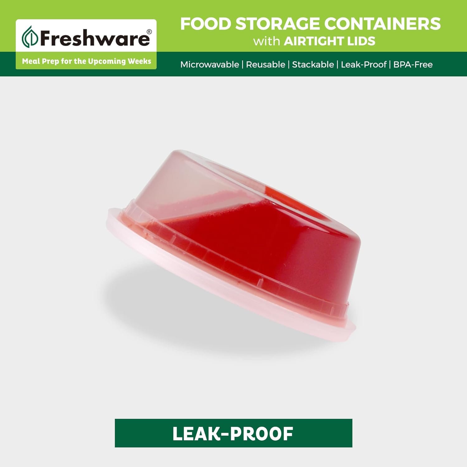 Contenedores de Almacenamiento de Alimentos con Logo Personalizado [Juego de 50] Contenedores de Plástico de 8 oz con Tapa, para Slime, Sopa y Preparación de Comidas | A Prueba de Fugas | Apilables | Sin BPA | Apto para Microondas, Lavavajillas y Congelador | Proveedor
