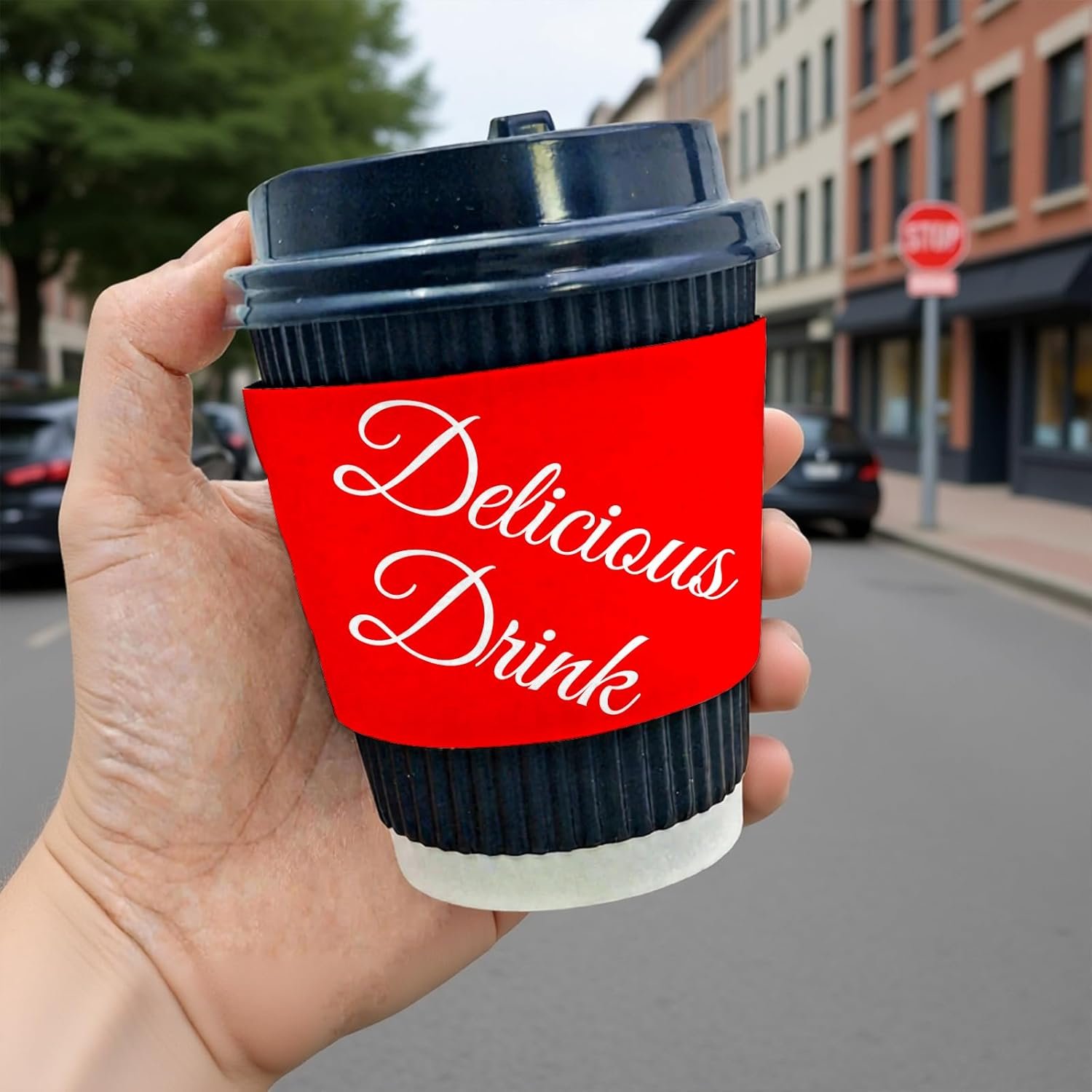 Logo Personalizado Fundas de Taza de Café Desechables para Eventos y Regalos 10-1000PCS Sleeve de Café con Marca Blanca y Personalización 30PCS Fábrica