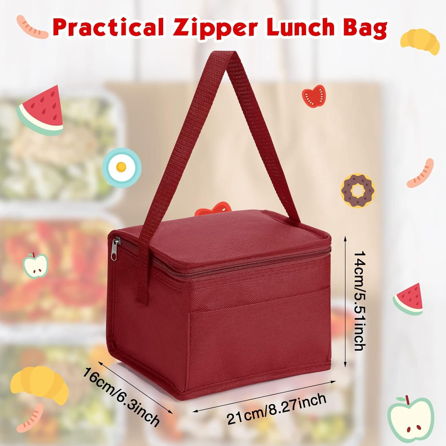 Bolsa Térmica Reutilizable con Logo Personalizado, Juego de 15 Contenedores de Almuerzo Aislados, Funda Impermeable para Trabajar o Ir a la Playa, Proveedor de Bolsas Térmicas, Aislante para Bebidas (Rojo Vino) Bolsa Térmica Reutilizable con Logo Personalizado, Juego de 15 Contenedores de Almuerzo Aislados, Funda Impermeable para Trabajar o Ir a la Playa, Proveedor de Bolsas Térmicas, Aislante para Bebidas (Rojo Vino)