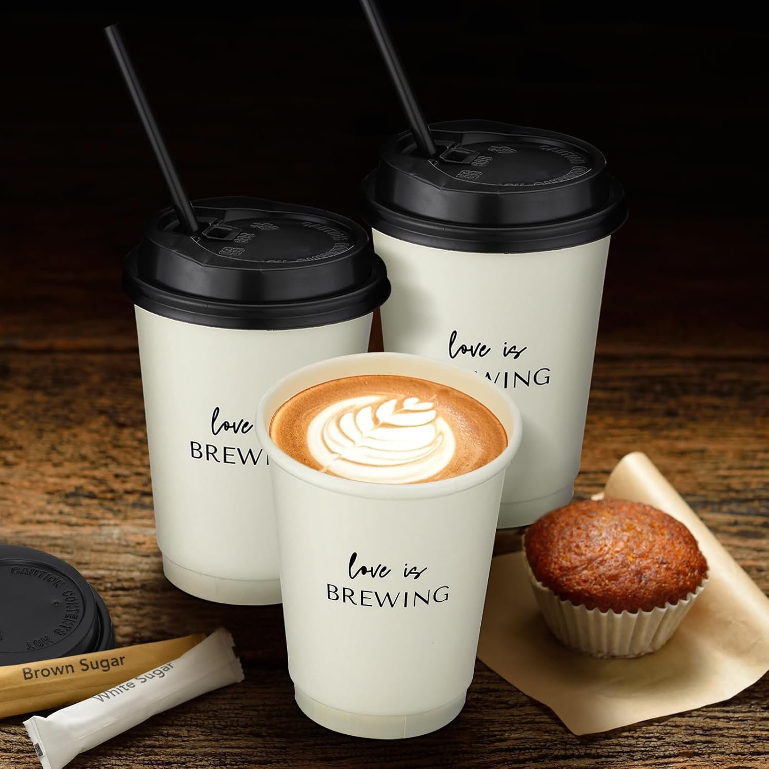 Tazas de café desechables para bodas 50 Pcs con tapa y popote, decoración de despedida de soltera y recepción, Logo Personalizado para fiestas, suministros de marca blanca, Fabricante de tazas para eventos especiales. Tazas de café desechables para bodas 50 Pcs con tapa y popote, decoración de despedida de soltera y recepción, Logo Personalizado para fiestas, suministros de marca blanca, Fabricante de tazas para eventos especiales.