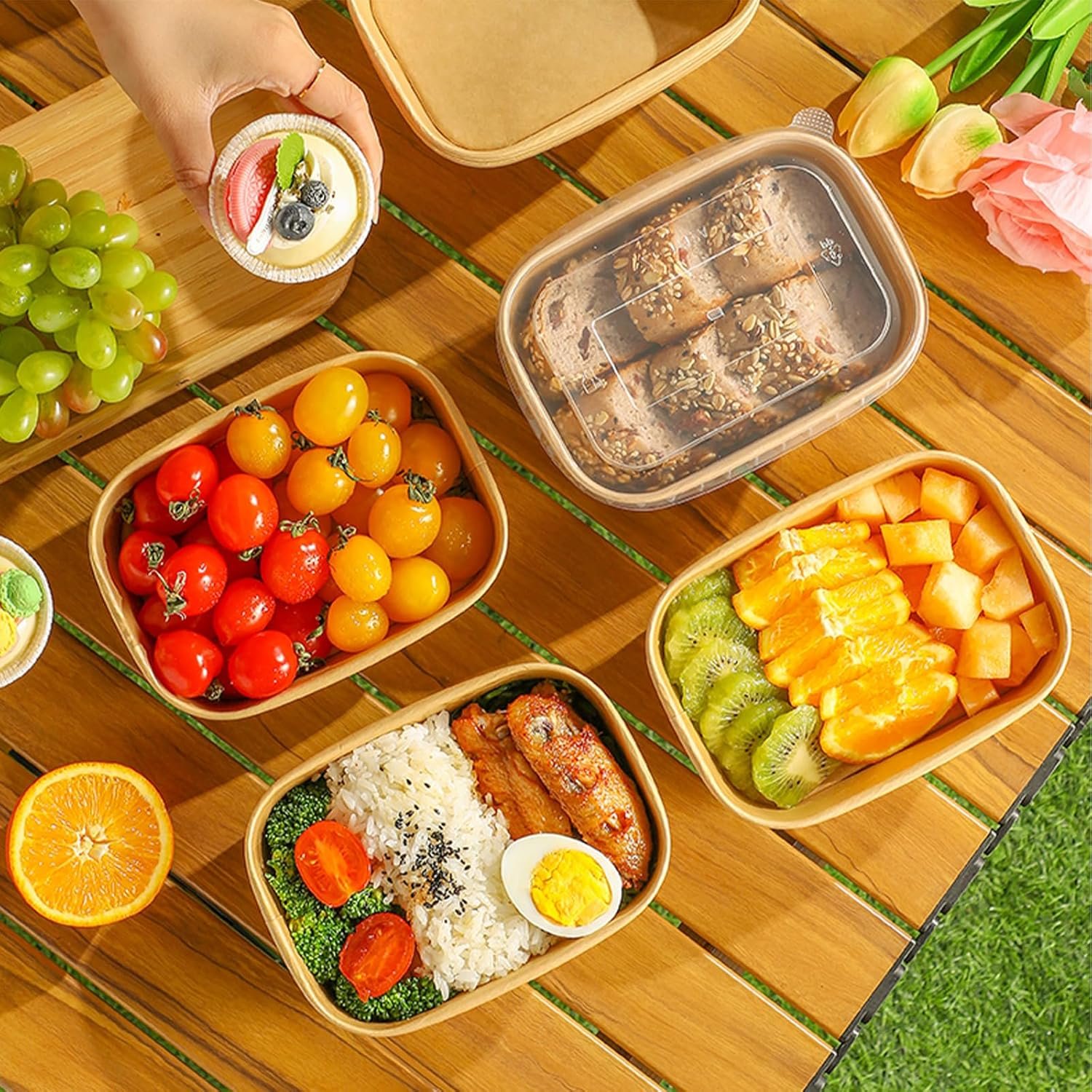 Logo Personalizado 50-Pack de Cuencos de Papel Kraft Desechables de 29oz con Tapa y Tenedores, Envases para Preparación de Comidas, Contenedores para Comida para Fiestas del Día de San Patricio, A Prueba de Microondas para Comida Caliente y Fría, Proveedor. Logo Personalizado 50-Pack de Cuencos de Papel Kraft Desechables de 29oz con Tapa y Tenedores, Envases para Preparación de Comidas, Contenedores para Comida para Fiestas del Día de San Patricio, A Prueba de Microondas para Comida Caliente y Fría, Proveedor.