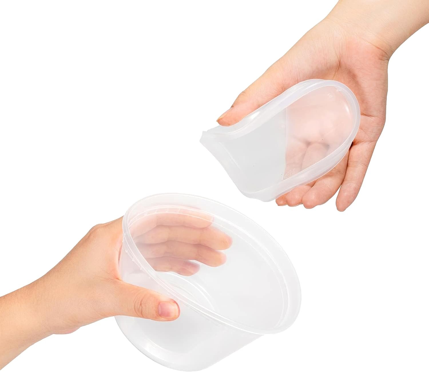 Contenedores de Plástico 16 Oz con Tapa - Recipientes para Alimentos con Tapa - Contenedores para Preparación de Comidas Transparentes, A Prueba de Fugas, Apilables, Sin BPA, Aptos para Microondas y Congelador, Marca Blanca, Fábrica.