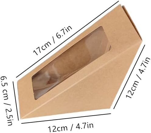 Cajas de Cartón para Sándwiches con Ventana Transparente, Empaques de Alimentos para Repostería, Marca Blanca, 100 Pack, Proveedor Fábrica
