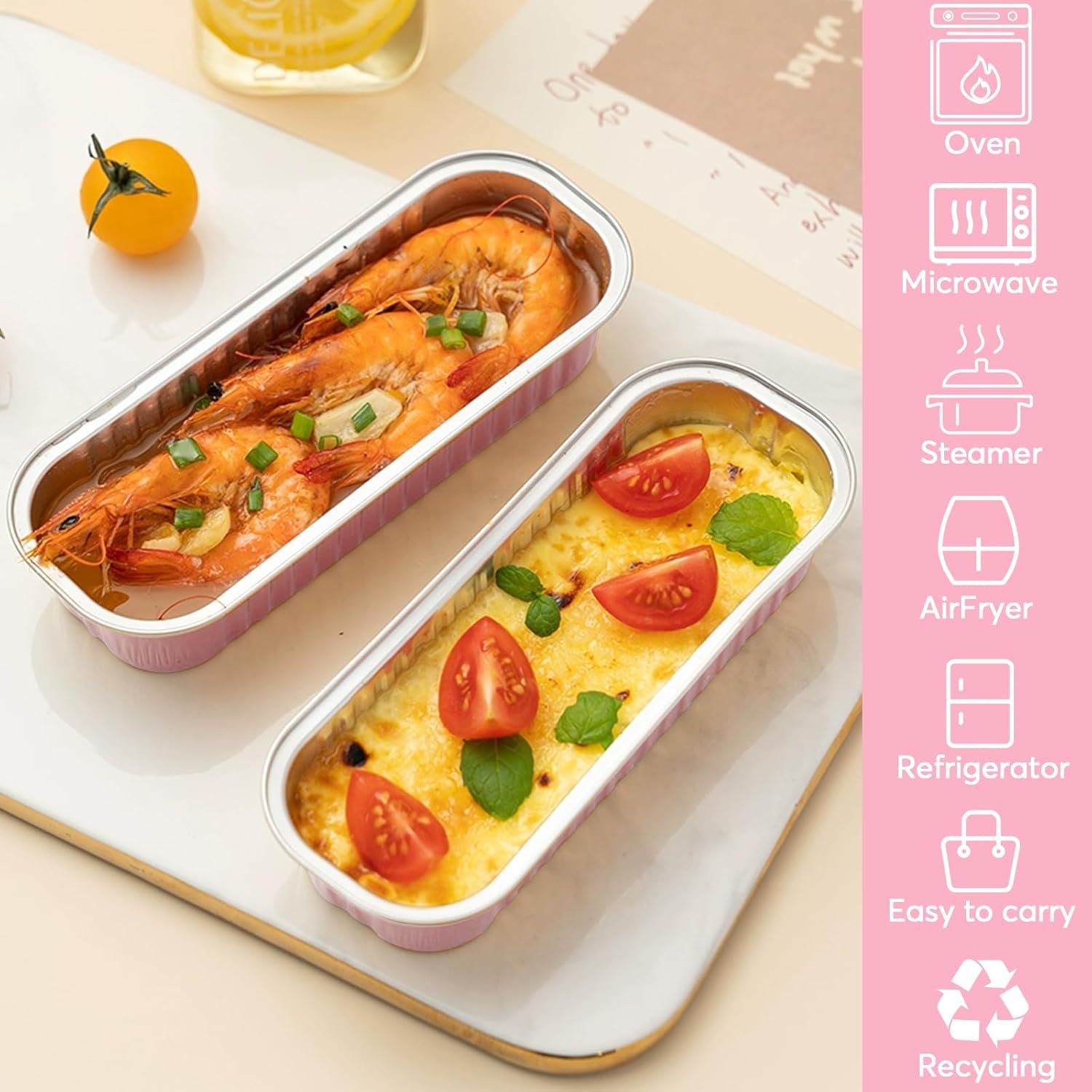 Logo Personalizado Bandeja de Pastel Mini Desechable Rectangular con Tapas y Cucharas, Ideal para Fiestas y Picnics, Marca Blanca de Fábrica.