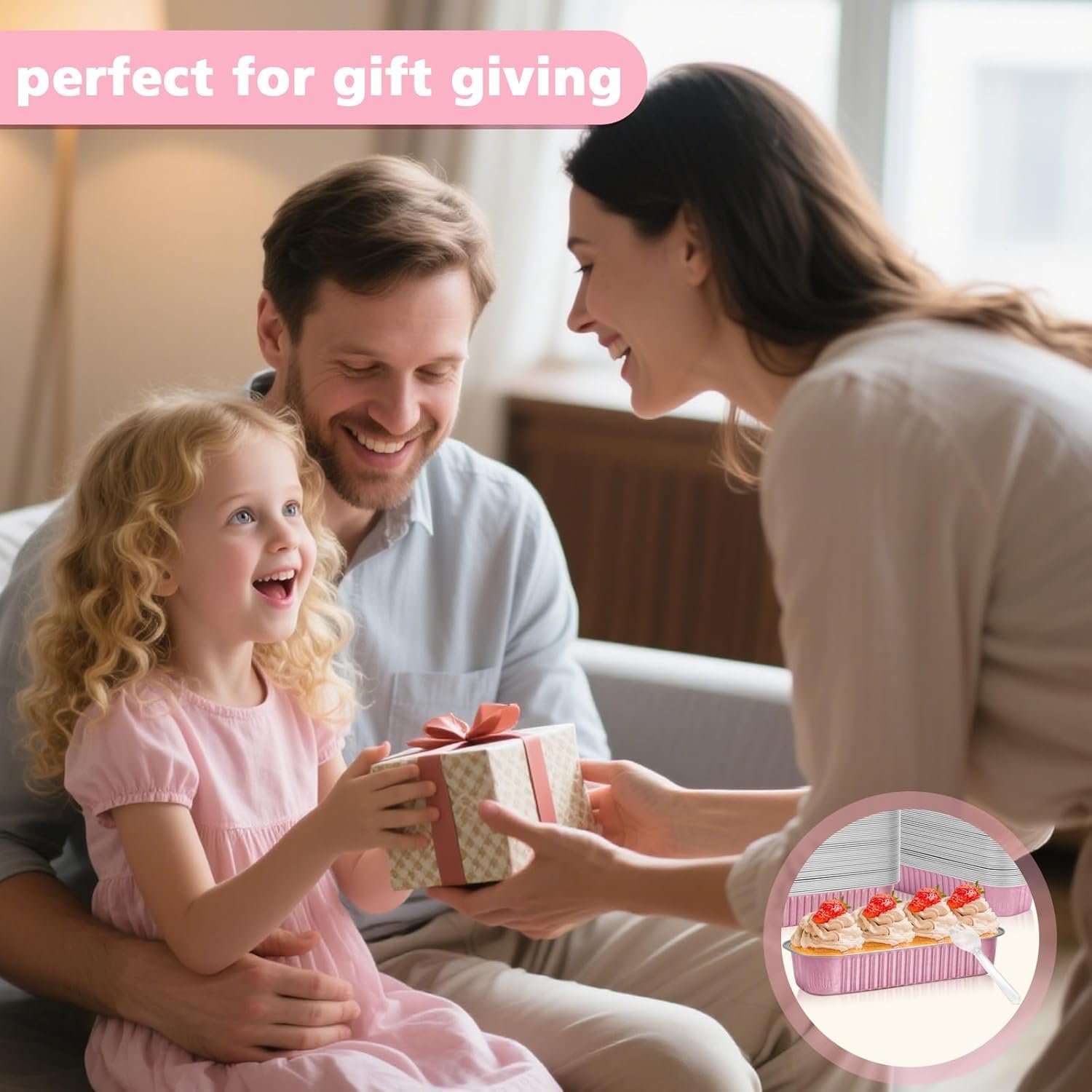 Logo Personalizado Bandeja de Pastel Mini Desechable Rectangular con Tapas y Cucharas, Ideal para Fiestas y Picnics, Marca Blanca de Fábrica.