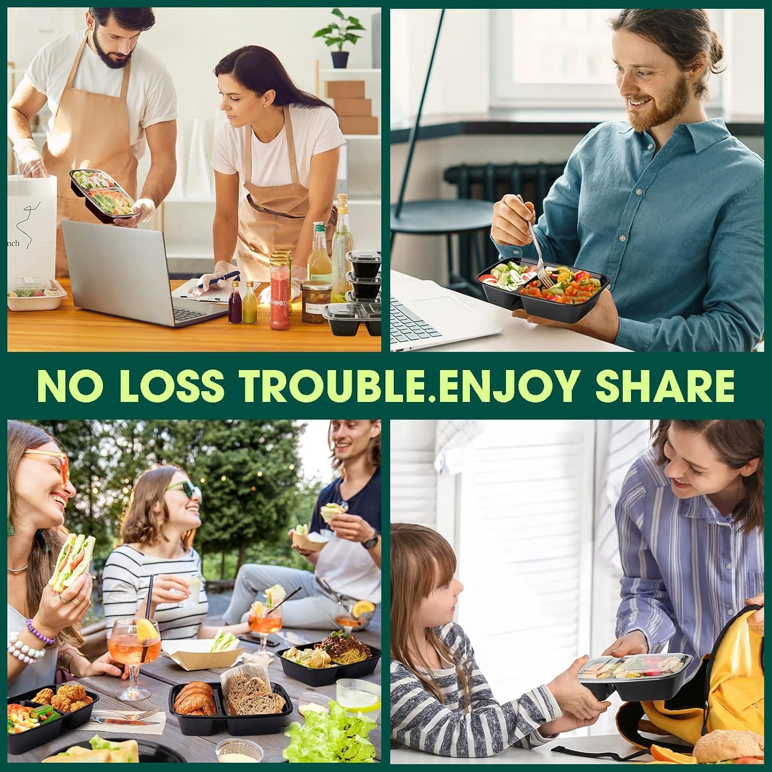 Logo Personalizado 50 Pack (100 Piezas) Contenedores de Comida de Plástico de 32 oz a Prueba de Fugas con Tapa, Contenedores de Preparación de Comidas de 2 Compartimentos, Marca Blanca, Proveedor de Soluciones para Llevar, Apto para Microondas, Congelador y Lavavajillas. Logo Personalizado 50 Pack (100 Piezas) Contenedores de Comida de Plástico de 32 oz a Prueba de Fugas con Tapa, Contenedores de Preparación de Comidas de 2 Compartimentos, Marca Blanca, Proveedor de Soluciones para Llevar, Apto para Microondas, Congelador y Lavavajillas.