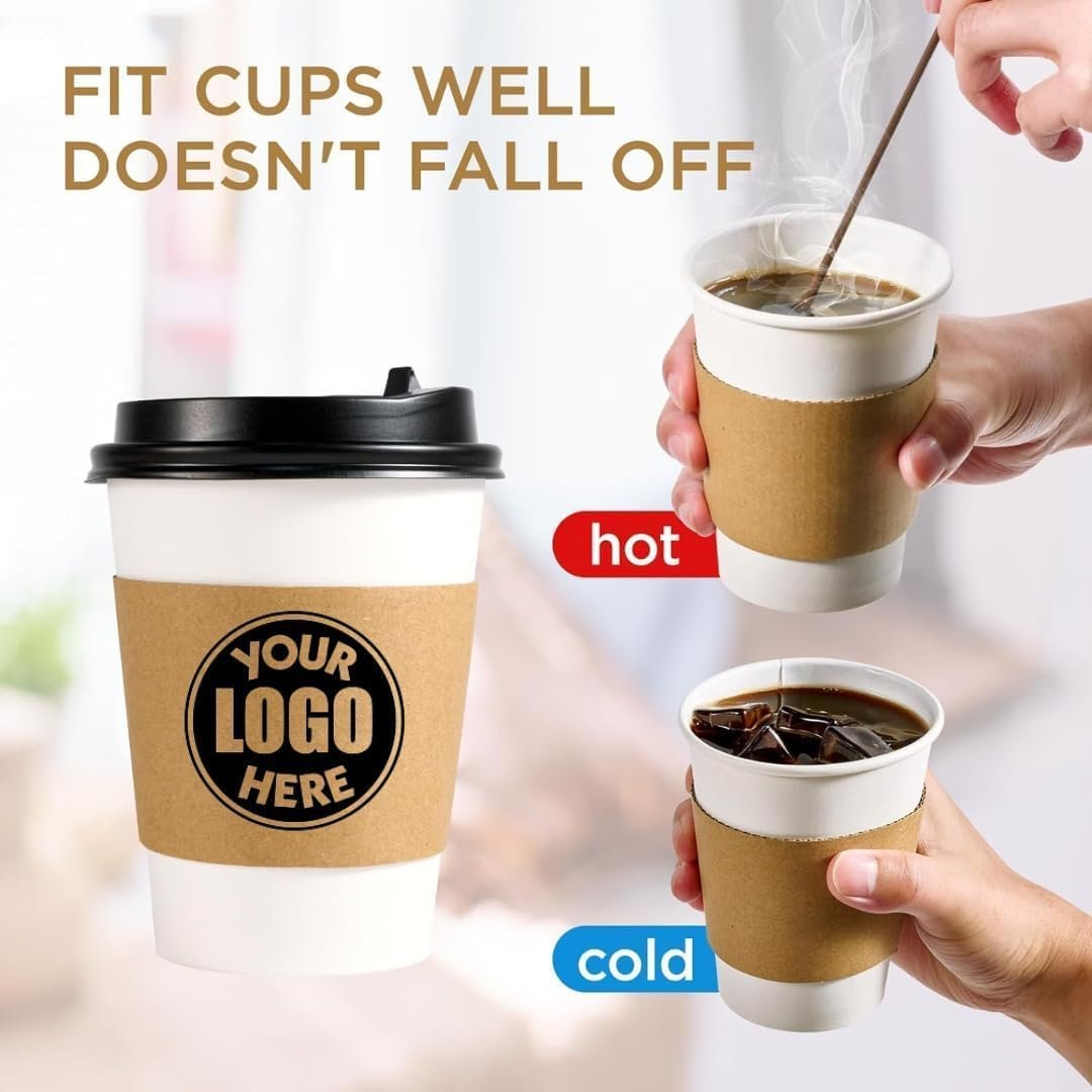 Sacos de papel desechables para café con logo personalizado y impresión a todo color para tazas de 12-20 oz, 100 piezas, proveedor de confianza. Sacos de papel desechables para café con logo personalizado y impresión a todo color para tazas de 12-20 oz, 100 piezas, proveedor de confianza.