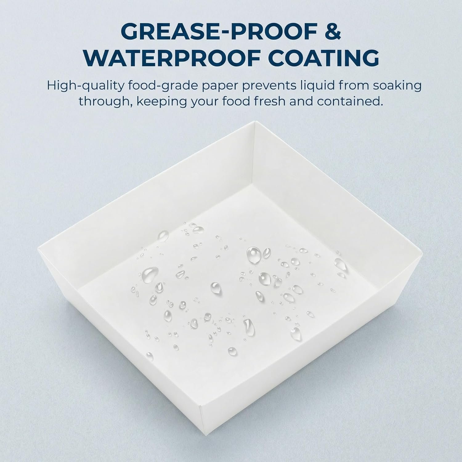 Logo Personalizado Set de 100 Cajas para Sándwich con Tapa Transparente, Cajas de Charcutería de Papel Blanco, Cajas para Tartas de 5