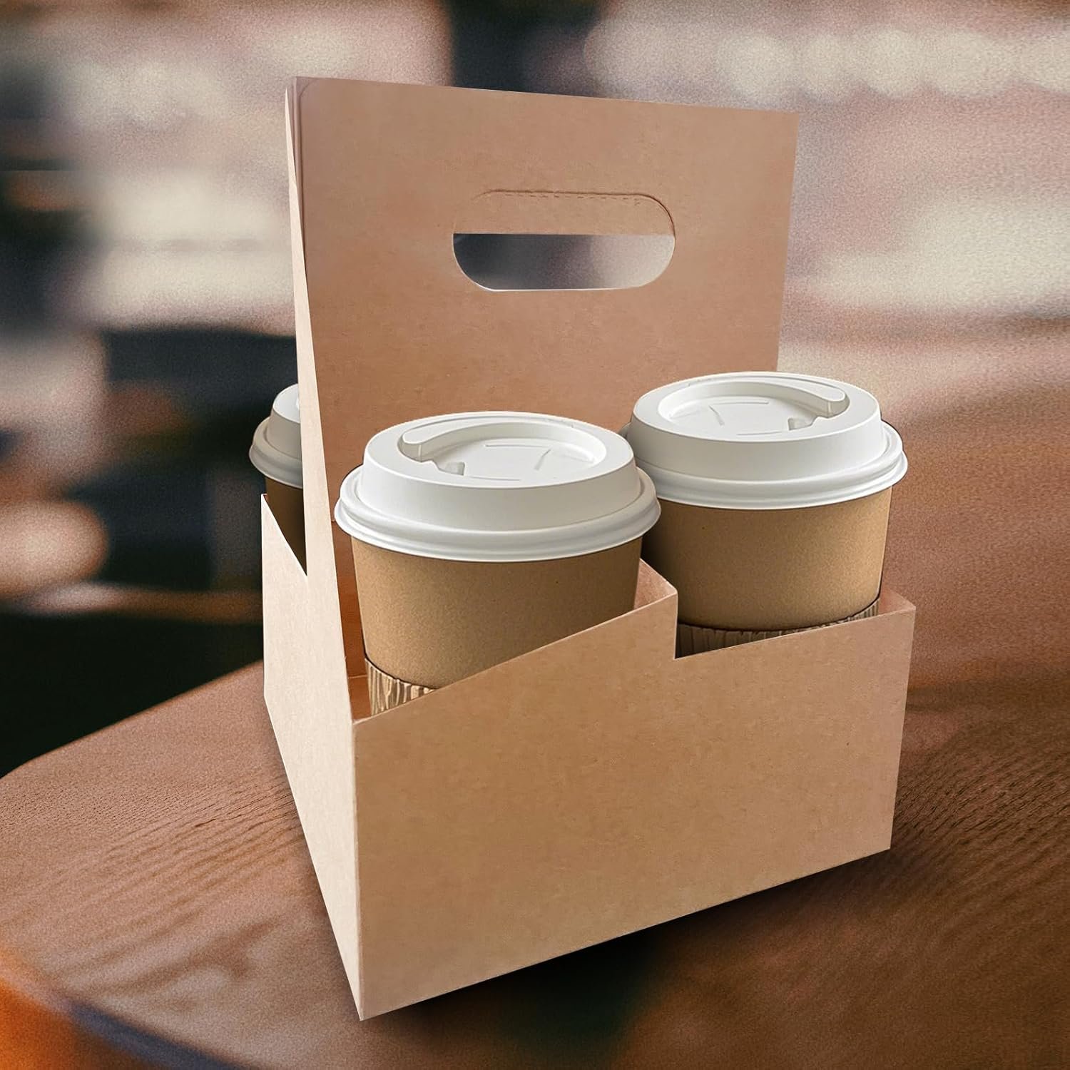 Logo Personalizado Soporte para Bebidas de Café de 50 Piezas con Mango (4 Tazas), Portavasos Desechables para Entregas de Bebidas y Comida, Ideal para Cafés, Fabricante de Soluciones de Empaque Logo Personalizado Soporte para Bebidas de Café de 50 Piezas con Mango (4 Tazas), Portavasos Desechables para Entregas de Bebidas y Comida, Ideal para Cafés, Fabricante de Soluciones de Empaque