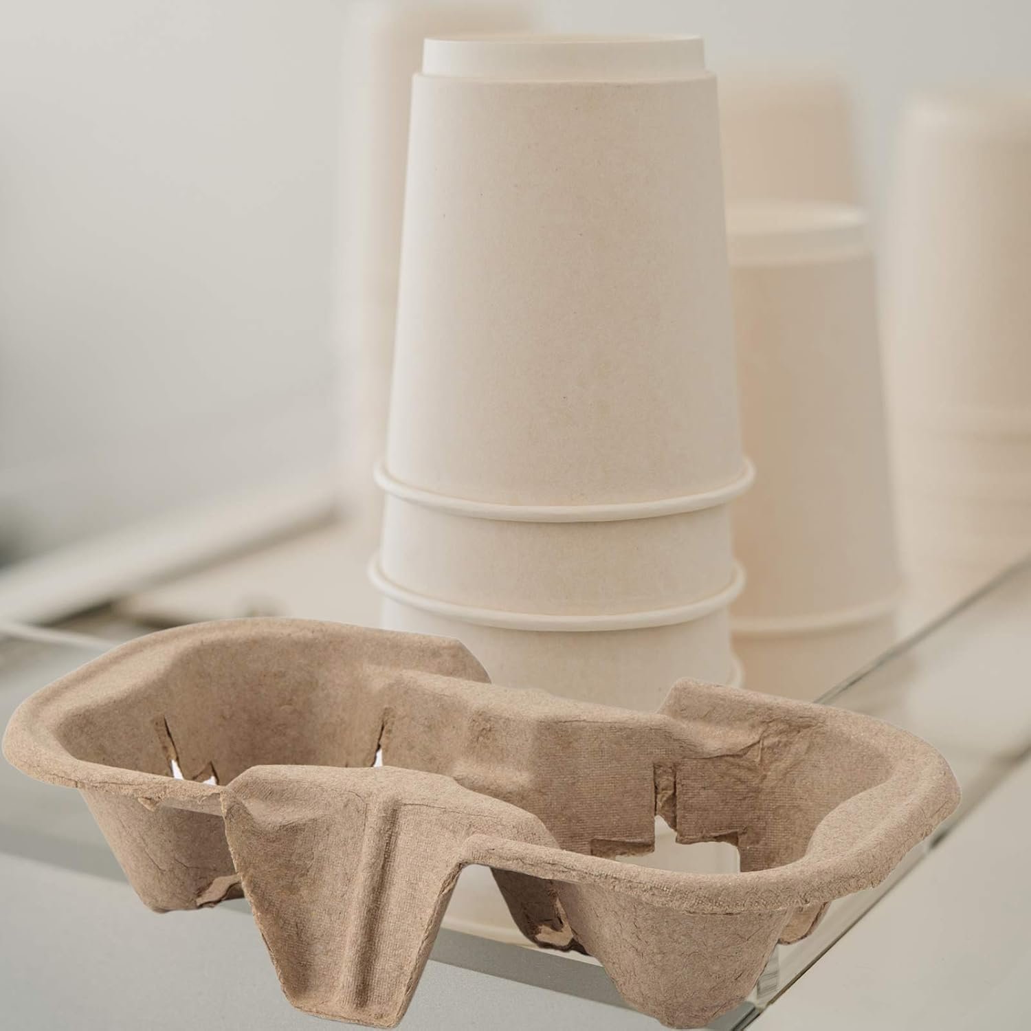 Logo Personalizado Soporte para Bebidas de Fibra de Pulpa para 2 Tazas, 100 Paquete Biodegradable, Transportadores Descartables para Café y Bebidas Frías o Calientes, Servicio de Entrega de Alimentos 8.6 x 4.3 x 1.7 pulgadas, Fabricante. Logo Personalizado Soporte para Bebidas de Fibra de Pulpa para 2 Tazas, 100 Paquete Biodegradable, Transportadores Descartables para Café y Bebidas Frías o Calientes, Servicio de Entrega de Alimentos 8.6 x 4.3 x 1.7 pulgadas, Fabricante.